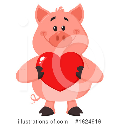 Royalty-Free (RF) Pig Clipart Illustration by Hit Toon - Stock Sample #1624916