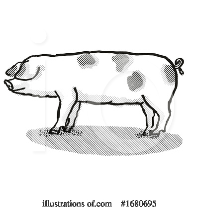 Royalty-Free (RF) Pig Clipart Illustration by patrimonio - Stock Sample #1680695