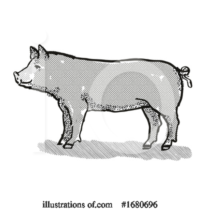 Royalty-Free (RF) Pig Clipart Illustration by patrimonio - Stock Sample #1680696