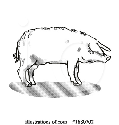 Royalty-Free (RF) Pig Clipart Illustration by patrimonio - Stock Sample #1680702