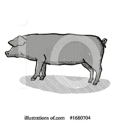Royalty-Free (RF) Pig Clipart Illustration by patrimonio - Stock Sample #1680704