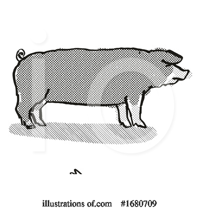 Royalty-Free (RF) Pig Clipart Illustration by patrimonio - Stock Sample #1680709