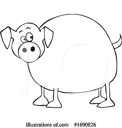 Royalty-Free (RF) Pig Clipart Illustration by djart - Stock Sample #1690826