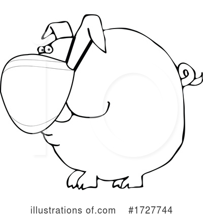 Royalty-Free (RF) Pig Clipart Illustration by djart - Stock Sample #1727744