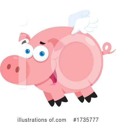 Royalty-Free (RF) Pig Clipart Illustration by Hit Toon - Stock Sample #1735777