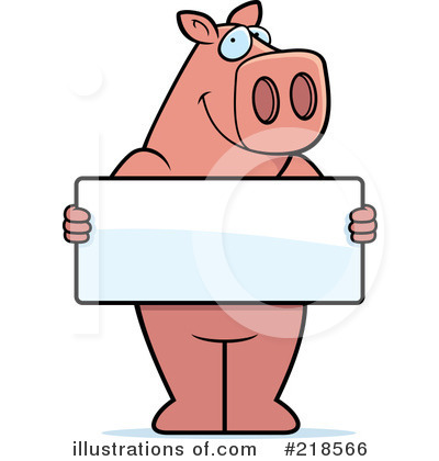 Royalty-Free (RF) Pig Clipart Illustration by Cory Thoman - Stock Sample #218566
