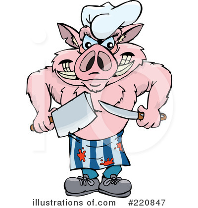 Royalty-Free (RF) Pig Clipart Illustration by Dennis Holmes Designs - Stock Sample #220847