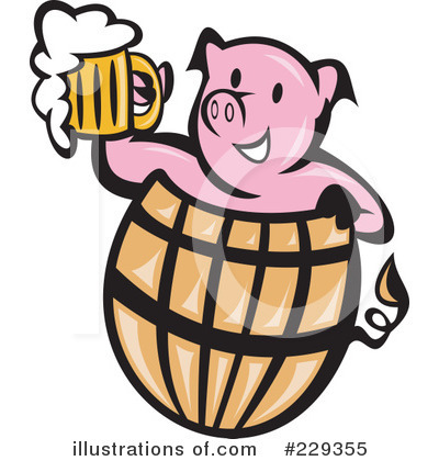 Royalty-Free (RF) Pig Clipart Illustration by patrimonio - Stock Sample #229355