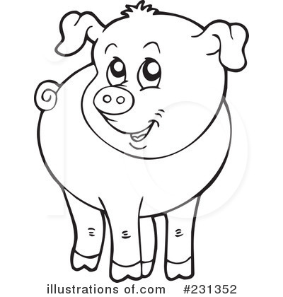 Royalty-Free (RF) Pig Clipart Illustration by visekart - Stock Sample #231352