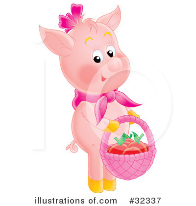 Royalty-Free (RF) Pig Clipart Illustration by Alex Bannykh - Stock Sample #32337