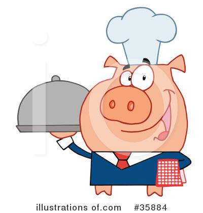 Royalty-Free (RF) Pig Clipart Illustration by Hit Toon - Stock Sample #35884