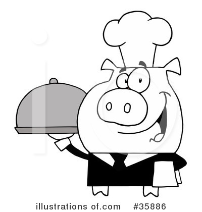 Royalty-Free (RF) Pig Clipart Illustration by Hit Toon - Stock Sample #35886