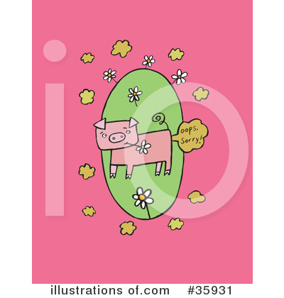 Royalty-Free (RF) Pig Clipart Illustration by Lisa Arts - Stock Sample #35931