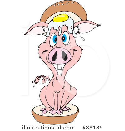 Royalty-Free (RF) Pig Clipart Illustration by Dennis Holmes Designs - Stock Sample #36135