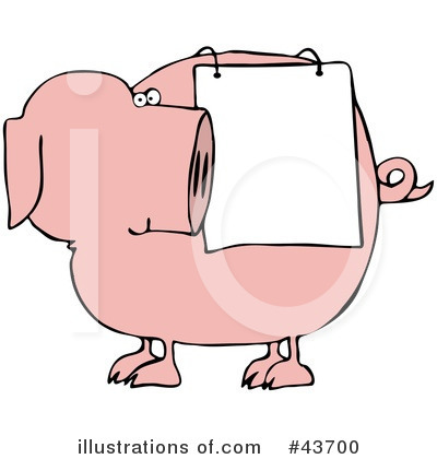 Royalty-Free (RF) Pig Clipart Illustration by djart - Stock Sample #43700