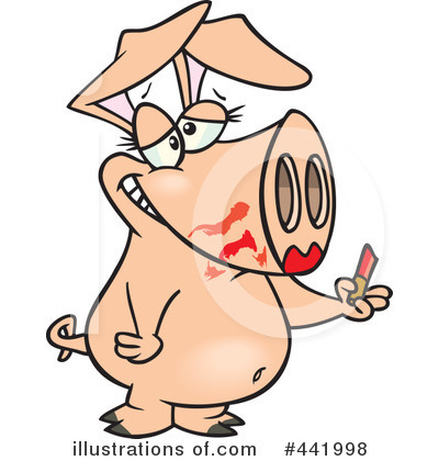 Royalty-Free (RF) Pig Clipart Illustration by toonaday - Stock Sample #441998