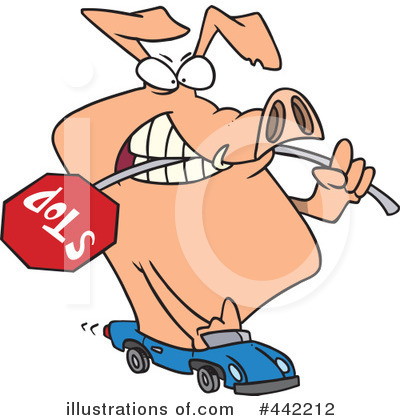 Royalty-Free (RF) Pig Clipart Illustration by toonaday - Stock Sample #442212