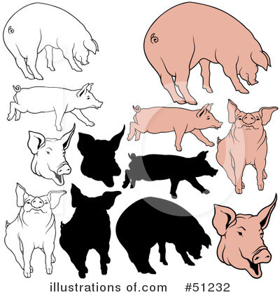 Royalty-Free (RF) Pig Clipart Illustration by dero - Stock Sample #51232