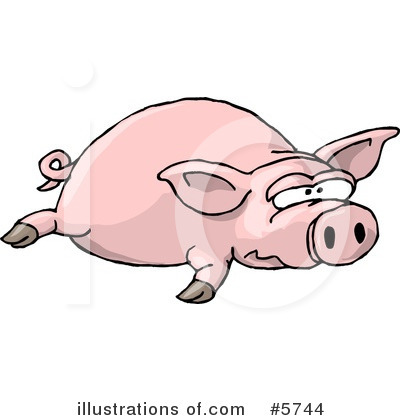 Royalty-Free (RF) Pig Clipart Illustration by djart - Stock Sample #5744