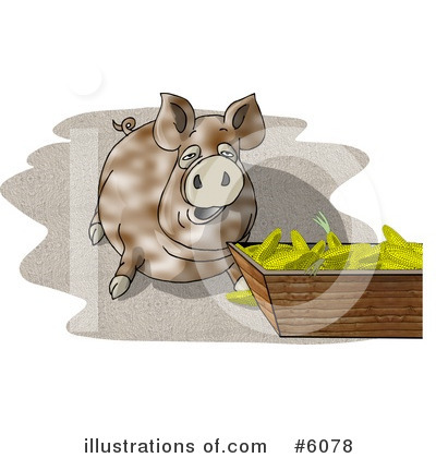 Royalty-Free (RF) Pig Clipart Illustration by djart - Stock Sample #6078
