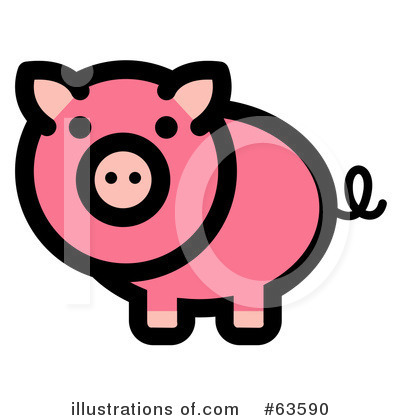 Royalty-Free (RF) Pig Clipart Illustration by Andy Nortnik - Stock Sample #63590