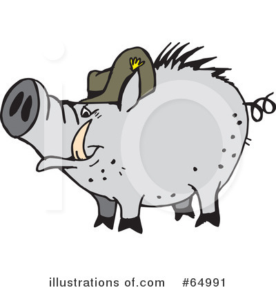Royalty-Free (RF) Pig Clipart Illustration by Dennis Holmes Designs - Stock Sample #64991