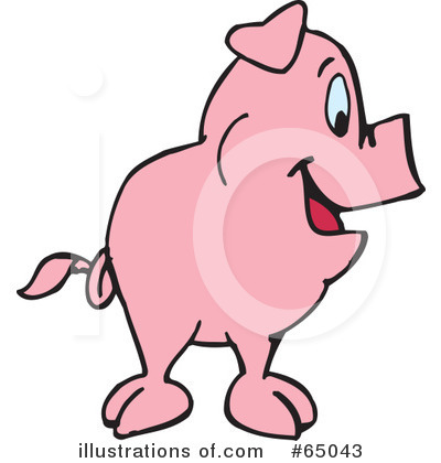 Royalty-Free (RF) Pig Clipart Illustration by Dennis Holmes Designs - Stock Sample #65043