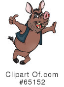 Pig Clipart #65152 by Dennis Holmes Designs
