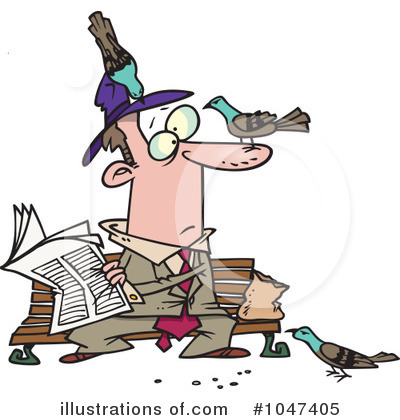 Royalty-Free (RF) Pigeon Clipart Illustration by toonaday - Stock Sample #1047405