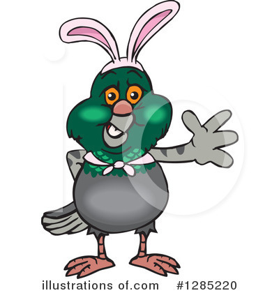 Pigeon Clipart #1285220 by Dennis Holmes Designs
