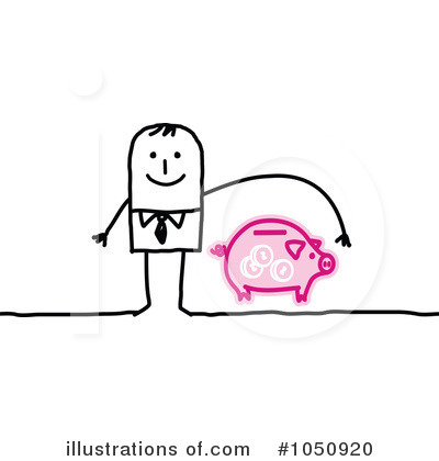 Royalty-Free (RF) Piggy Bank Clipart Illustration by NL shop - Stock Sample #1050920