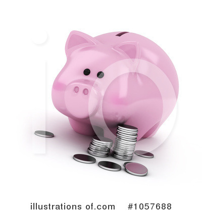 Royalty-Free (RF) Piggy Bank Clipart Illustration by BNP Design Studio - Stock Sample #1057688