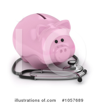 Royalty-Free (RF) Piggy Bank Clipart Illustration by BNP Design Studio - Stock Sample #1057689