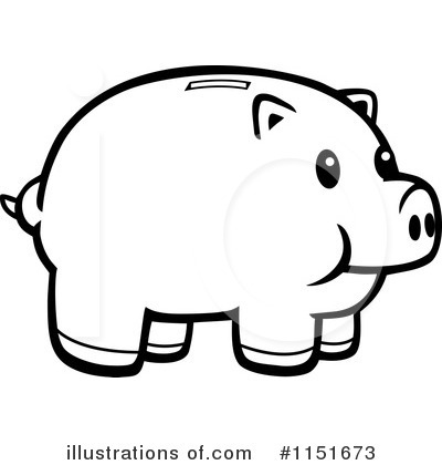 Royalty-Free (RF) Piggy Bank Clipart Illustration by Cory Thoman - Stock Sample #1151673