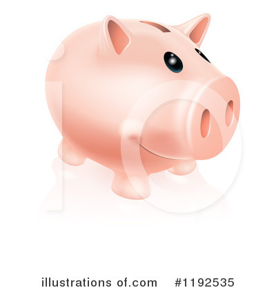 Royalty-Free (RF) Piggy Bank Clipart Illustration by AtStockIllustration - Stock Sample #1192535
