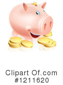 Piggy Bank Clipart #1211620 by AtStockIllustration