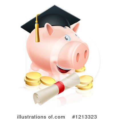 Royalty-Free (RF) Piggy Bank Clipart Illustration by AtStockIllustration - Stock Sample #1213323