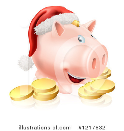 Royalty-Free (RF) Piggy Bank Clipart Illustration by AtStockIllustration - Stock Sample #1217832