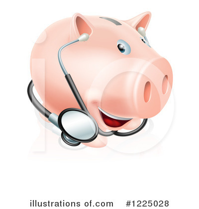 Royalty-Free (RF) Piggy Bank Clipart Illustration by AtStockIllustration - Stock Sample #1225028