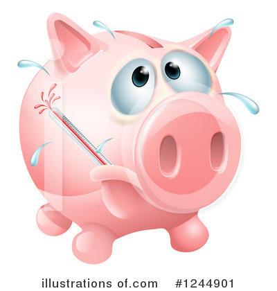 Royalty-Free (RF) Piggy Bank Clipart Illustration by AtStockIllustration - Stock Sample #1244901