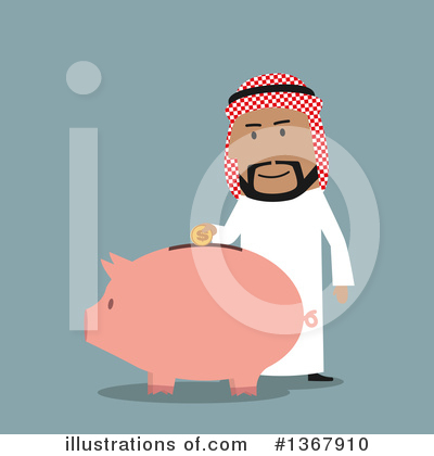 Royalty-Free (RF) Piggy Bank Clipart Illustration by Vector Tradition SM - Stock Sample #1367910