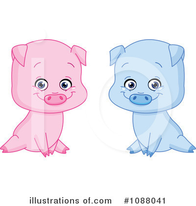 Royalty-Free (RF) Pigs Clipart Illustration by yayayoyo - Stock Sample #1088041