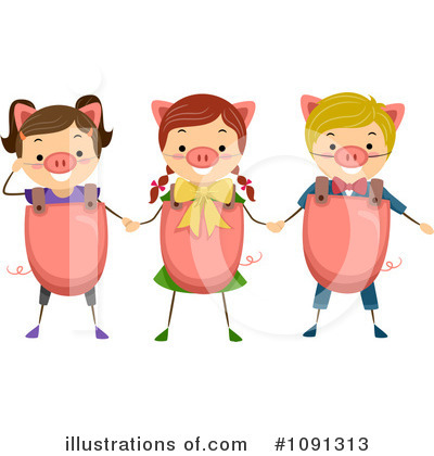 Royalty-Free (RF) Pigs Clipart Illustration by BNP Design Studio - Stock Sample #1091313