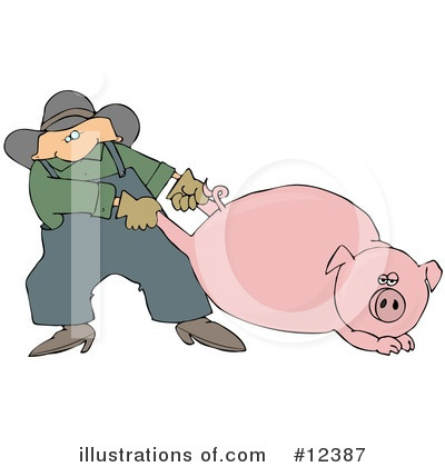 Royalty-Free (RF) Pigs Clipart Illustration by djart - Stock Sample #12387