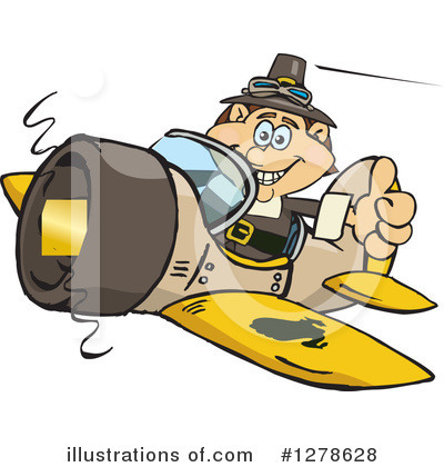 Royalty-Free (RF) Pilgrim Clipart Illustration by Dennis Holmes Designs - Stock Sample #1278628