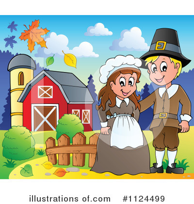 Royalty-Free (RF) Pilgrims Clipart Illustration by visekart - Stock Sample #1124499