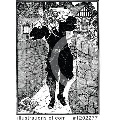 Royalty-Free (RF) Pilgrims Progress Clipart Illustration by Prawny Vintage - Stock Sample #1202277