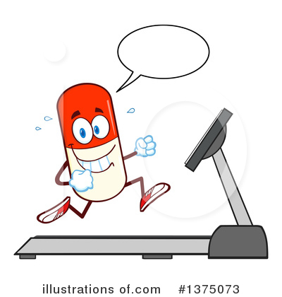 Royalty-Free (RF) Pill Character Clipart Illustration by Hit Toon - Stock Sample #1375073
