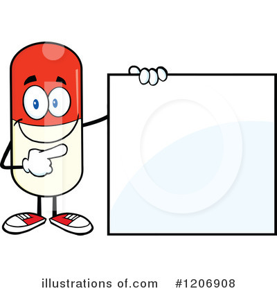Royalty-Free (RF) Pill Mascot Clipart Illustration by Hit Toon - Stock Sample #1206908