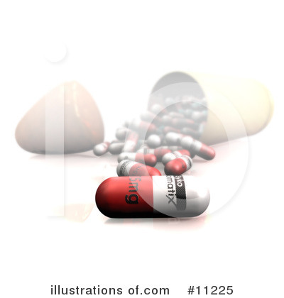 Royalty-Free (RF) Pills Clipart Illustration by Leo Blanchette - Stock Sample #11225